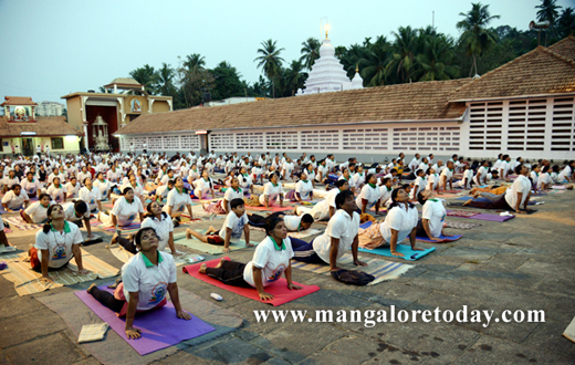 Surya Namaskar at kadri temple
